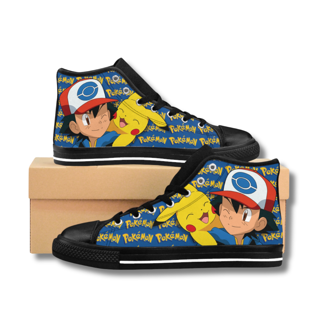 Vintage-Sealed The Hottest Rawest Sneakers & Apparel Clothing Store Around Online. Pokémon Ash & Pikachu 3D Sneakers | Custom Unisex Kicks | Men & Women [BLUE] US Sizes [6-12]. 