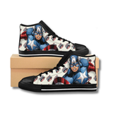 Vintage-Sealed The Hottest Rawest Sneakers & Apparel Clothing Store Around Online. Captain America 3D Custom Sneakers for Men | Superhero Graphic Shoes [White] US Sizes [6.5-12].