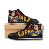 Vintage-Sealed The Hottest Rawest Sneakers & Apparel Clothing Store Around Online. Superman 3D Custom Sneakers for Men | Superhero Graphic Shoes [BLACK] US Sizes [6.5-12].