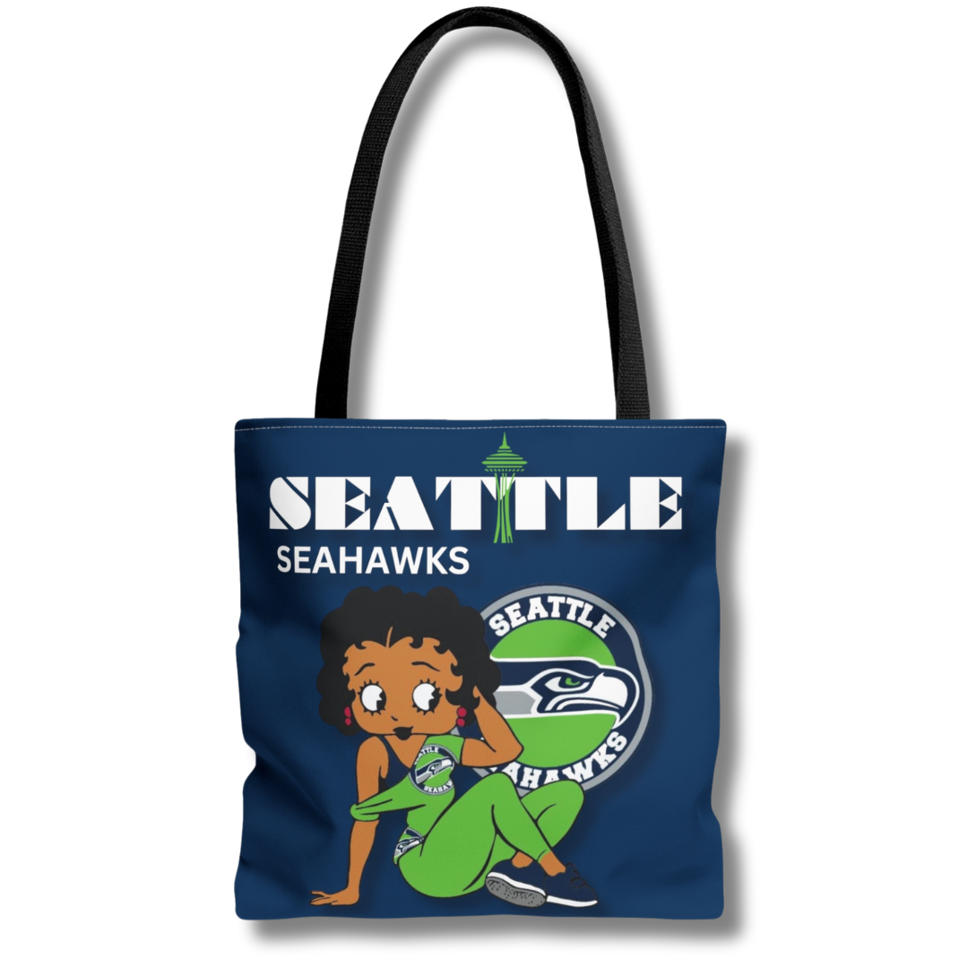 Vintage-Sealed The Hottest Rawest Sneakers & Apparel Clothing Store Around Online. Betty B. (3D) SEAHAWKS Tote Bag | Brand New Football Fashion Accessory [Blue] US Sizes [One Size].