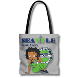 Vintage-Sealed The Hottest Rawest Sneakers & Apparel Clothing Store Around Online. Betty B. (3D) SEAHAWKS Tote Bag | Brand New Football Fashion Accessory [Gray] US Sizes [One Size].
