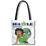Vintage-Sealed The Hottest Rawest Sneakers & Apparel Clothing Store Around Online. Betty B. (3D) SEAHAWKS Tote Bag | Brand New Football Fashion Accessory [White] US Sizes [One Size].