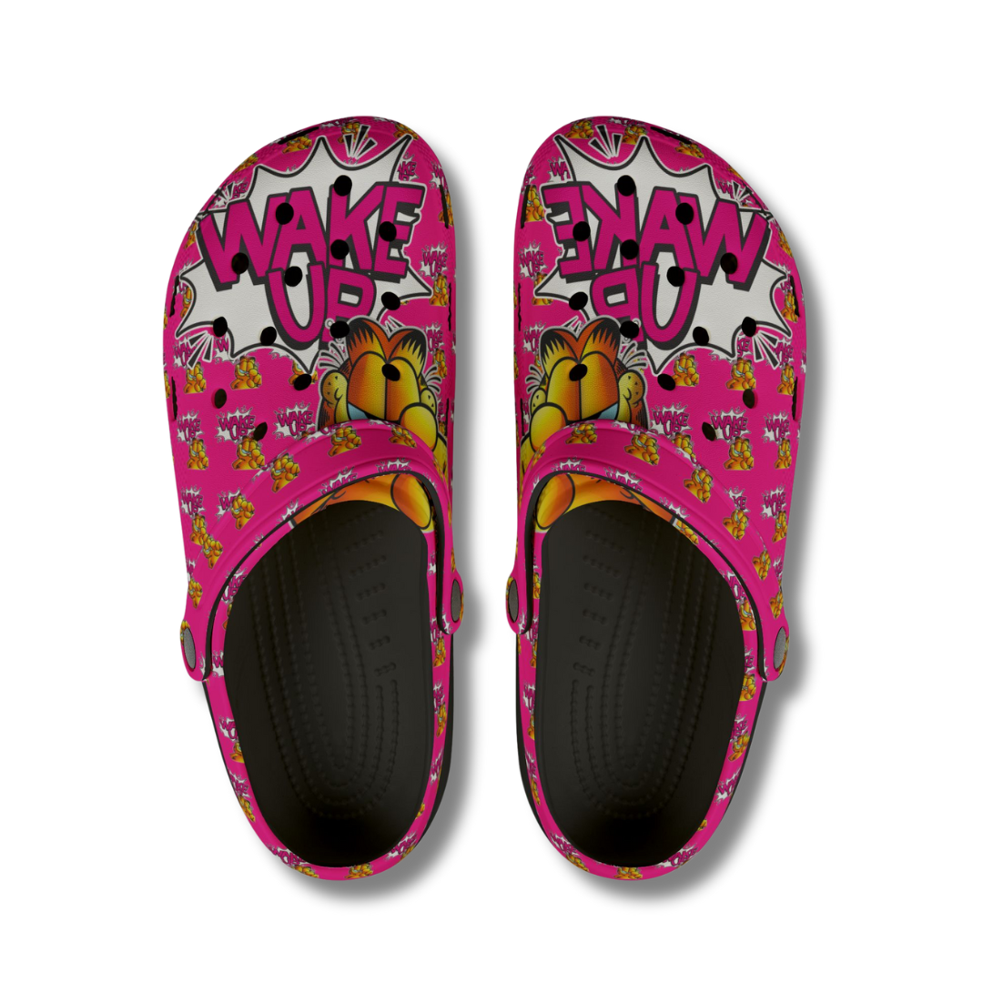 Vintage-Sealed The Hottest Rawest Sneakers & Apparel Clothing Store Around Online. Garfield “Wake Up” Women’s Clogs | Brand New Fashion Footwear [PINK] US Sizes [6-9.5].
