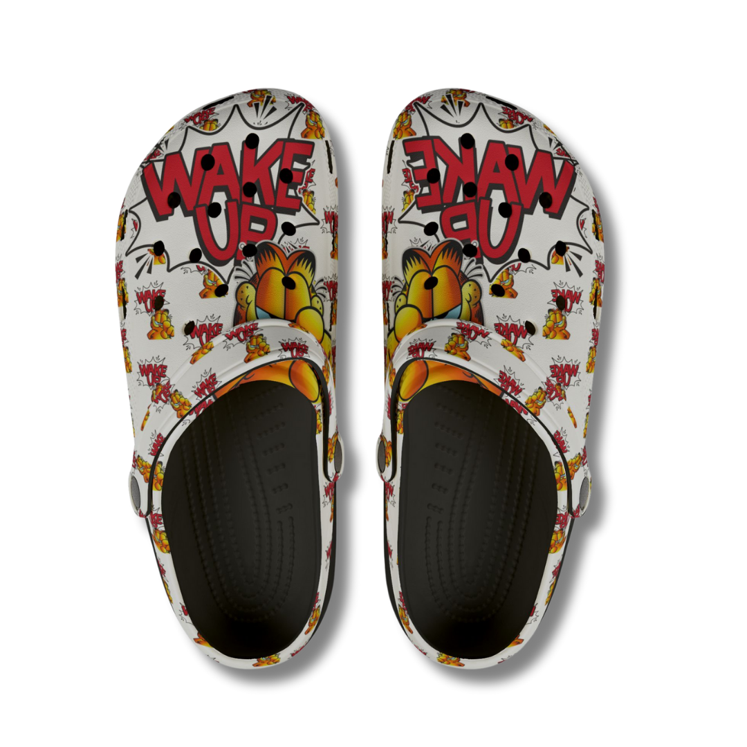 Vintage-Sealed The Hottest Rawest Sneakers & Apparel Clothing Store Around Online. Garfield “Wake Up” Men’s Clogs | Fun Graphic Slip-On Shoes | Brand New Footwear [WHITE] US Sizes [6-12].