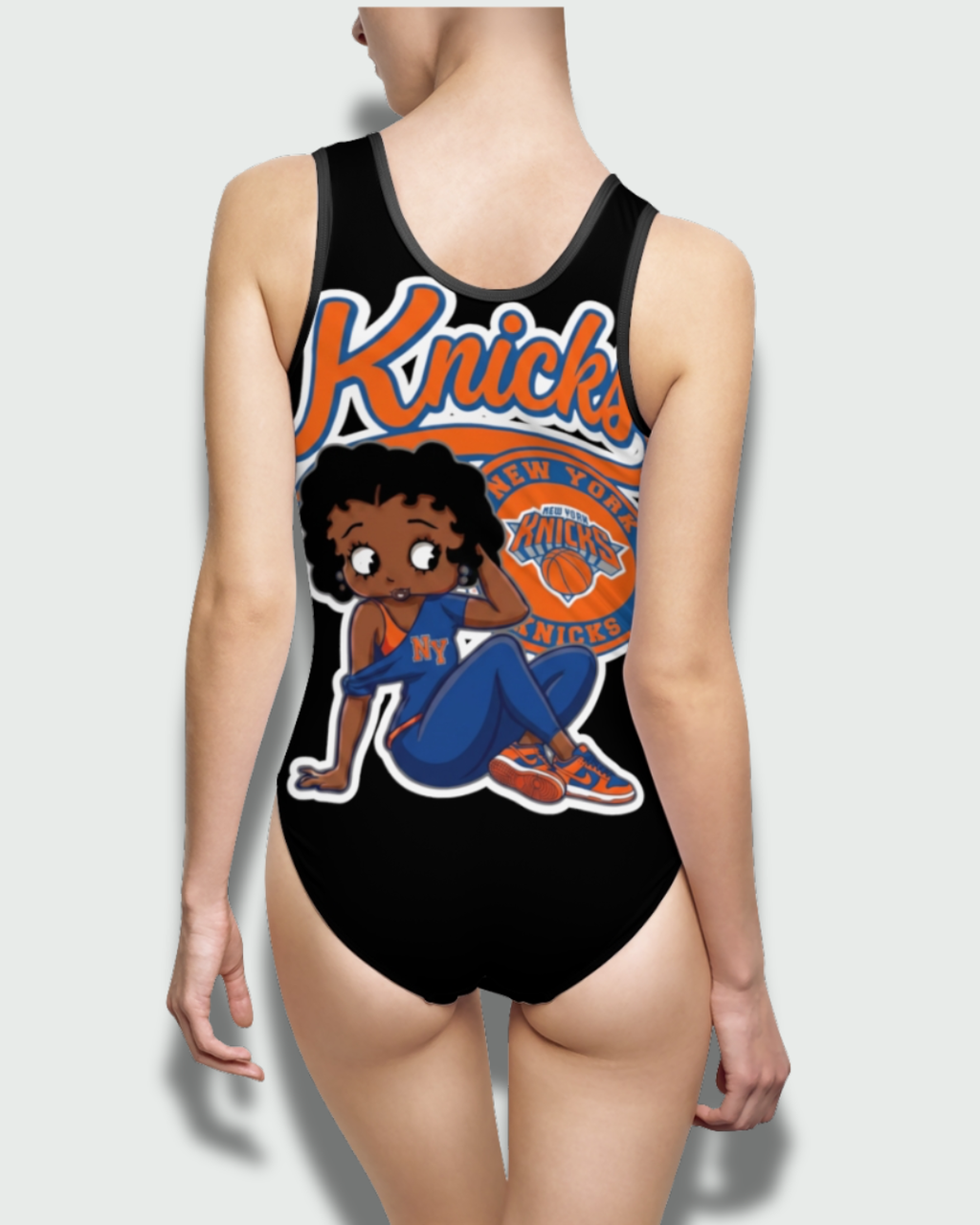 Vintage-Sealed The Hottest Rawest Sneakers & Apparel Clothing Store Around Online. Women’s New York Knicks Betty B. One-Piece Swimsuit [Black-Black-Strap] US Size [S-2XL].