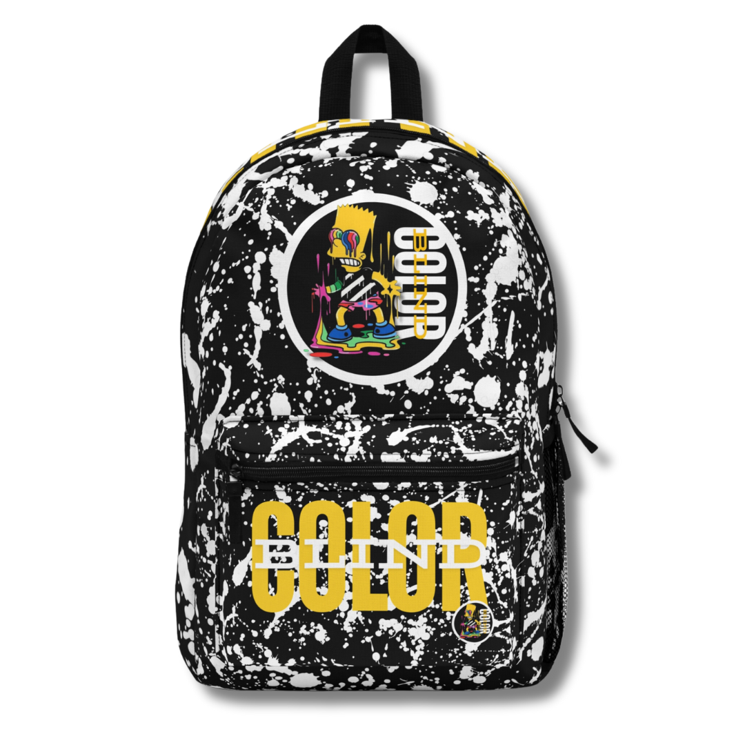 Vintage-Sealed The Hottest Rawest Sneakers & Apparel Clothing Store Around Online.Color Blind Bart S. Backpack | Unisex Graphic Fashion Backpack | New [Black] US Sizes [One Size].