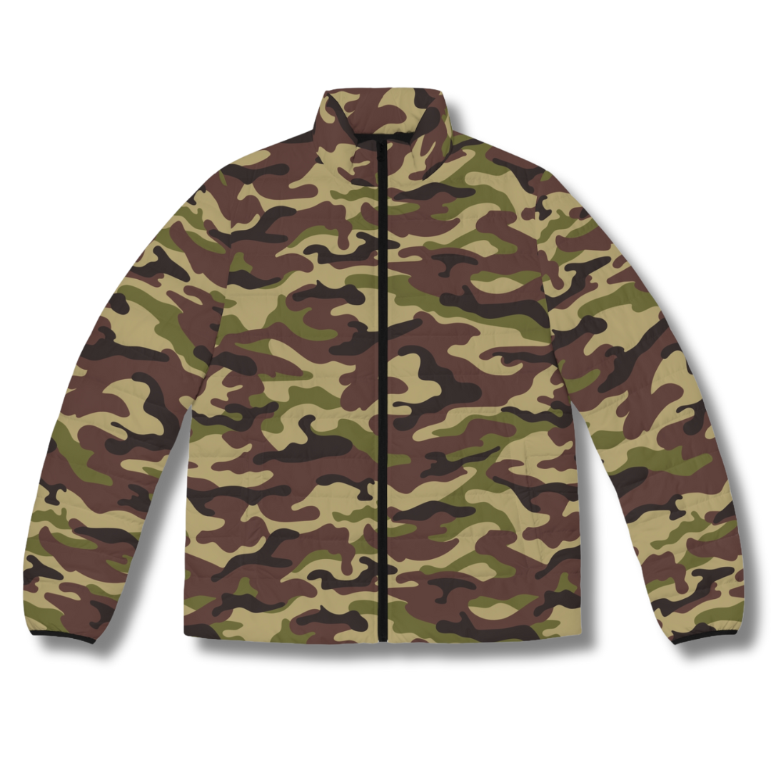 Vintage-Sealed The Hottest Rawest Sneakers & Apparel Clothing Store Around Online. Men’s Camouflage Puffer Jacket – Rugged Streetwear Style [GREEN] US Size [S-2XL].