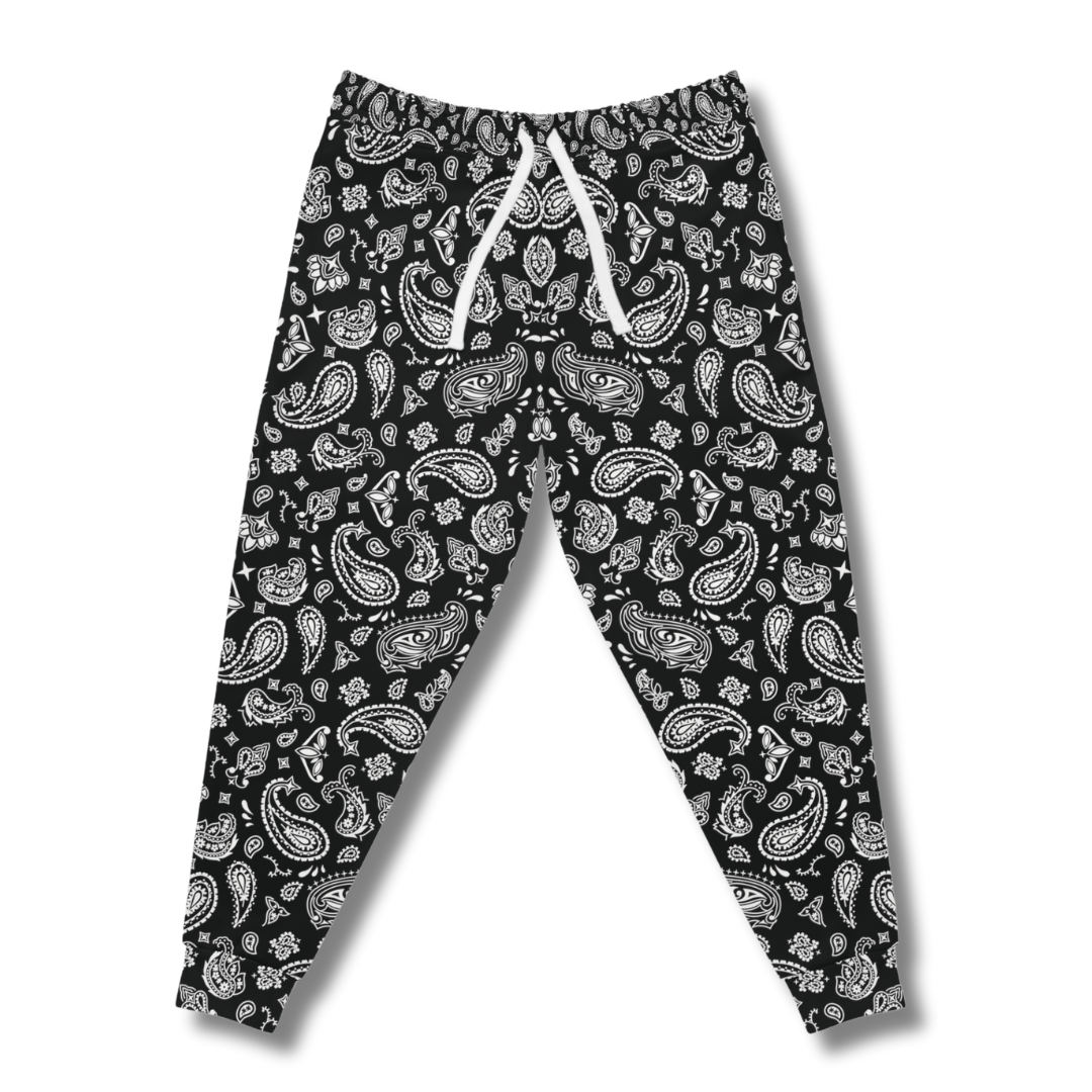 Vintage-Sealed The Hottest Rawest Sneakers & Apparel Clothing Store Around Online. Men’s Bandana Jogger Pants – Bold Vintage Streetwear [Black] US Sizes [S-XL].