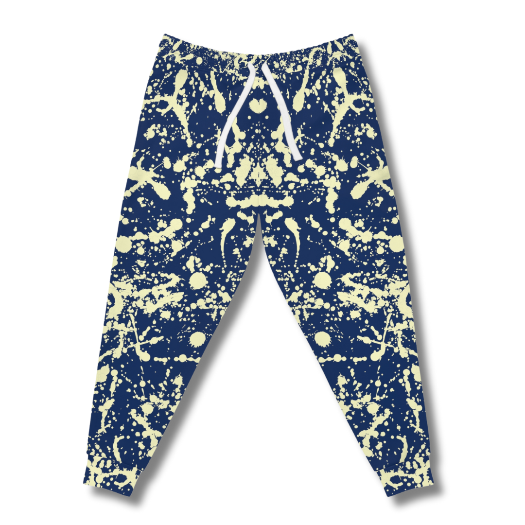 Vintage-Sealed The Hottest Rawest Sneakers & Apparel Clothing Store Around Online. Men’s Paint Splash Jogger Pants – Bold Graphic Streetwear [Navy Blue] US Sizes [S-XL].