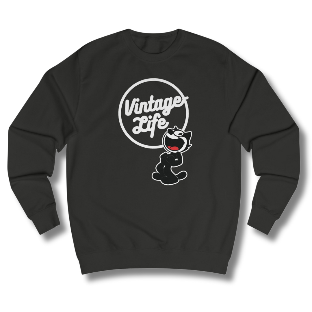 Vintage-Sealed The Hottest Rawest Sneakers & Apparel Clothing Store Around Online. Vintage-Life "Felix" LOL Apparel Sweatshirts Long Sleeves| Brand New Men's Fashion [Black] US Sizes [S-2XL].