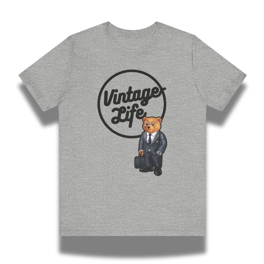 Vintage-Sealed The Hottest Rawest Sneakers & Apparel Clothing Store Around Online. Vintage-Life Bear Business T-Shirt | Men's Graphic Tee | Short Sleeve | New [GRAY] US Size 
[S-2XL].