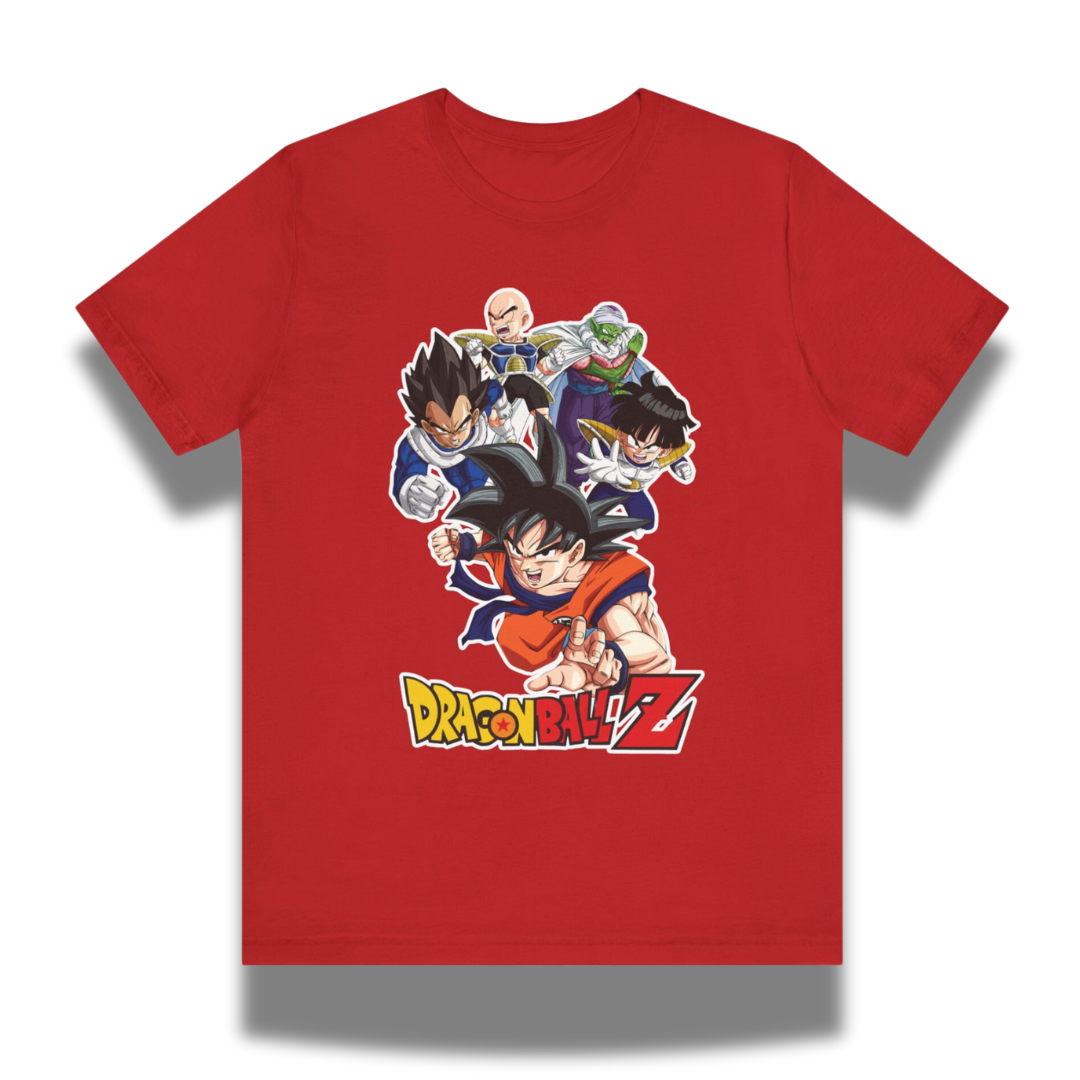 Vintage-Sealed The Hottest Rawest Sneakers & Apparel Clothing Store Around Online. Dragon Ball Z Squad Men’s T-Shirt | Vintage Graphic Tee | Short Sleeve Streetwear [Red] US Sizes [S-2XL].