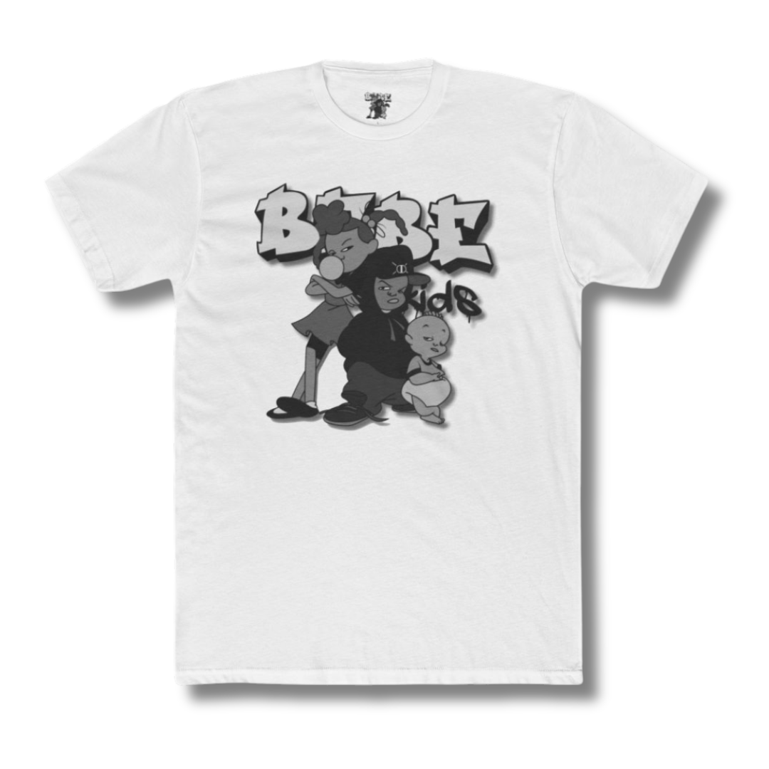 Vintage-Sealed The Hottest Rawest Sneakers & Apparel Clothing Store Around Online. BABE KIDS T-Shirt | Men’s Vintage Graphic Tee | Short Sleeve Streetwear Apparel [WHITE] US Sizes [S-2XL].