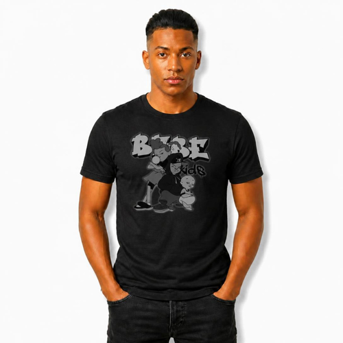 Vintage-Sealed The Hottest Rawest Sneakers & Apparel Clothing Store Around Online. BABE KIDS T-Shirt | Men’s Vintage Graphic Tee | Short Sleeve Streetwear Apparel [BLACK] US Sizes [S-2XL].