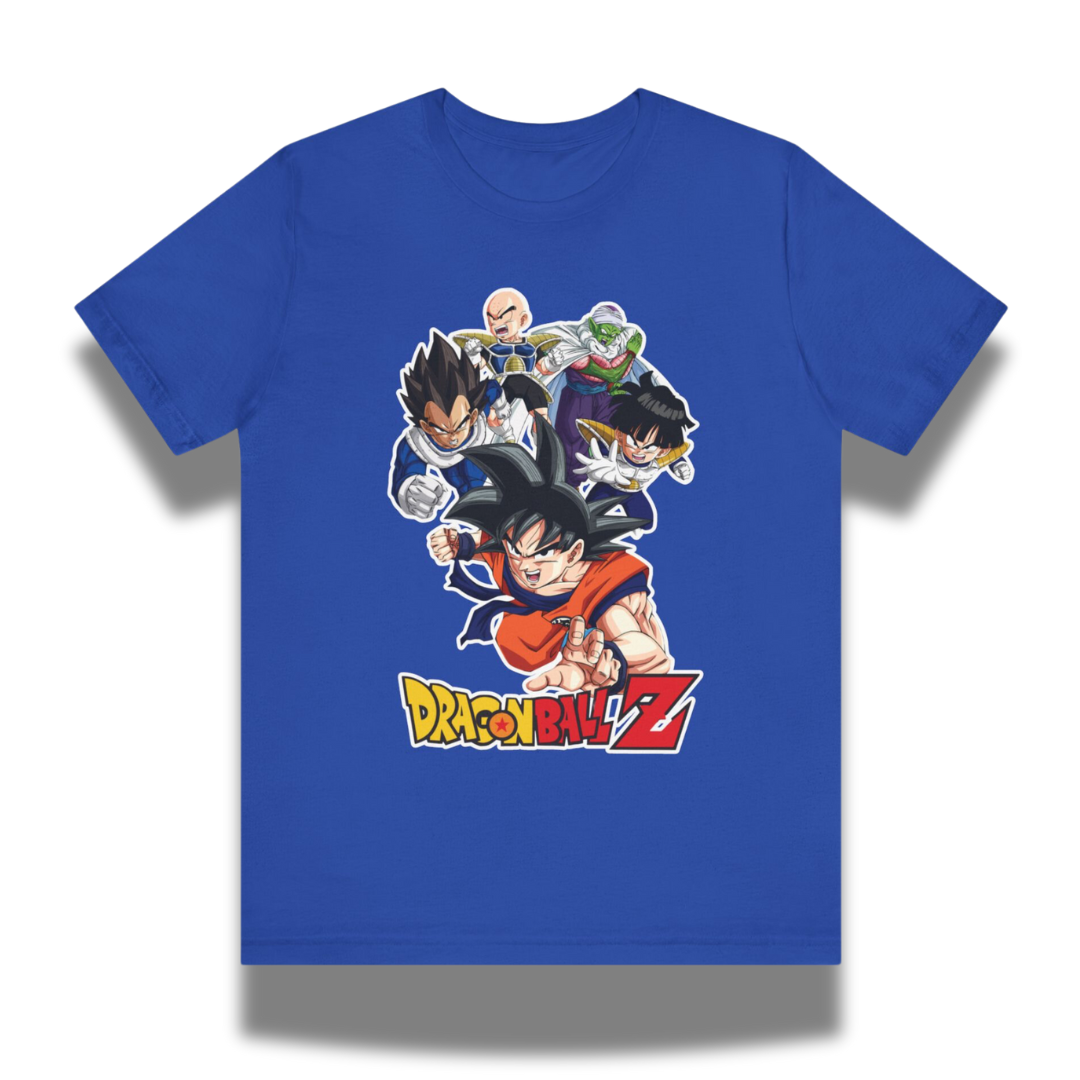 Vintage-Sealed The Hottest Rawest Sneakers & Apparel Clothing Store Around Online. Dragon Ball Z Squad Men’s T-Shirt | Vintage Graphic Tee | Short Sleeve Streetwear [Blue] US Sizes [S-2XL].