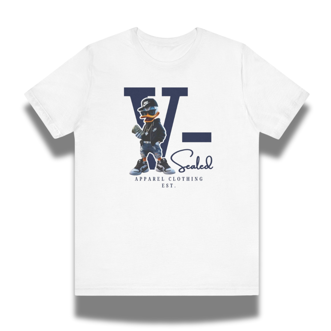 Vintage-Sealed The Hottest Rawest Sneakers & Apparel Clothing Store Around Online. V-Sealed "The Duck Quacking Cash" T-Shirt | Men's Short Sleeve Streetwear | Brand New Fashion [WHITE] US Size [S-2XL].
