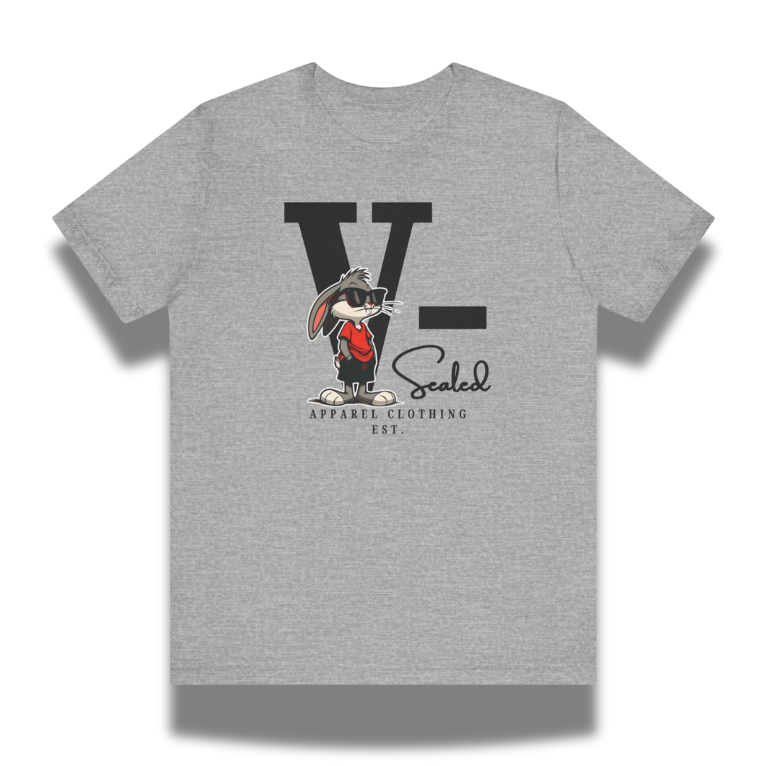 Vintage-Sealed The Hottest Rawest Sneakers & Apparel Clothing Store Around Online. V-Sealed "The Rabbit With The Shades On" Men's Graphic T-Shirt – Short Sleeve Streetwear [Gray] US Sizes [S-2XL].
