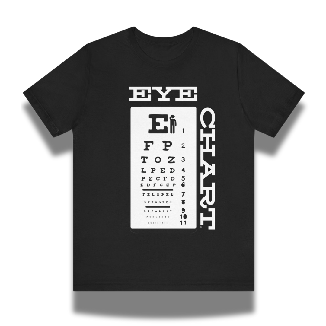 Vintage-Sealed The Hottest Rawest Sneakers & Apparel Clothing Store Around Online. EYE CHART Men’s T-Shirt | Vintage Graphic Tee | Short Sleeve Streetwear [Black] US Sizes [S-2XL].
