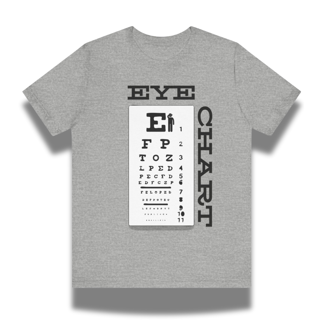 Vintage-Sealed The Hottest Rawest Sneakers & Apparel Clothing Store Around Online. EYE CHART Men’s T-Shirt | Vintage Graphic Tee | Short Sleeve Streetwear [Gray] US Sizes [S-2XL].