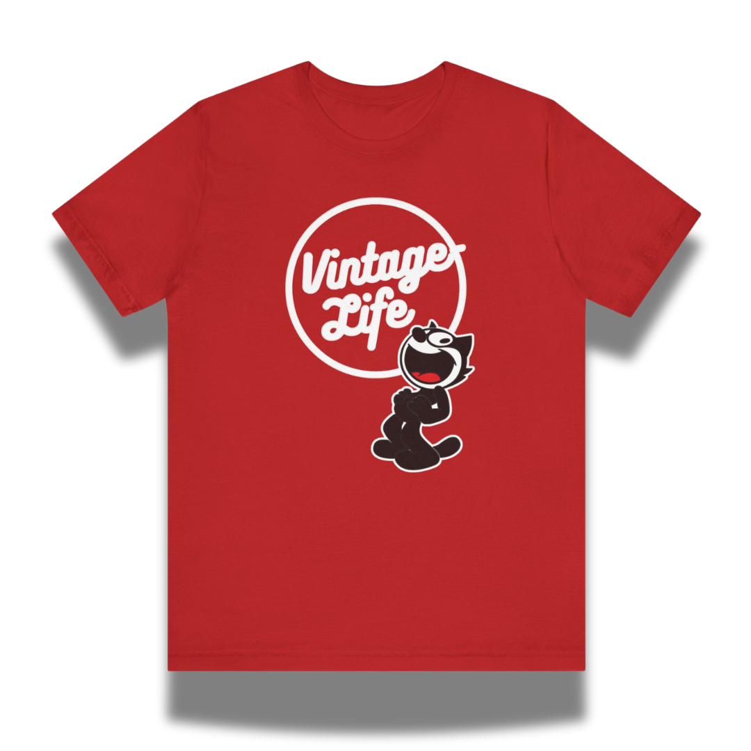 Vintage-Sealed The Hottest Rawest Sneakers & Apparel Clothing Store Around Online. Vintage-Life Felix LOL T-Shirt | Men's Graphic Tee | Short Sleeve | New [Red] US Sizes [S-2XL].