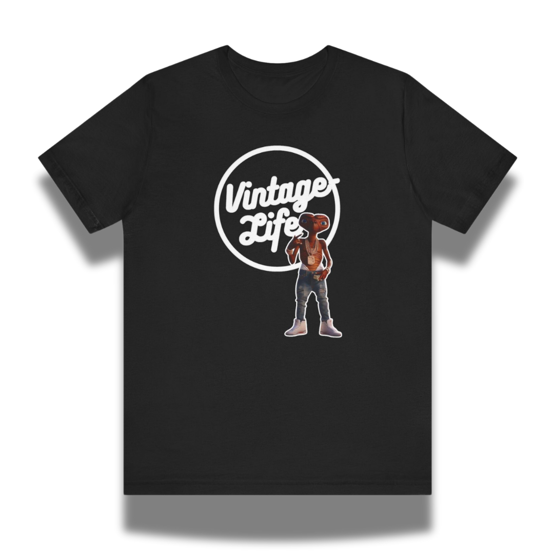 Vintage-Sealed The Hottest Rawest Sneakers & Apparel Clothing Store Around Online. Vintage-Life E.T. T-Shirt | Brand New Men’s Vintage Graphic Tee | Short Sleeve [Black] US Sizes [S-2XL].