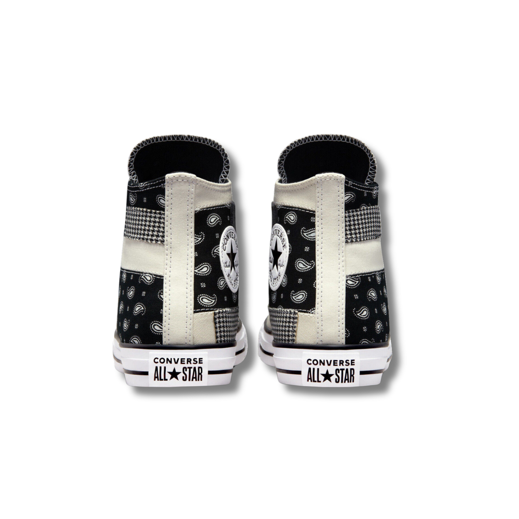 Vintage-Sealed The Hottest Rawest Sneakers & Apparel Clothing Store Around Online. Converse Bandana Chuck Taylor All-Star Hacked HI Unisex High-Top Sneakers | Brand New [BLACK and WHITE] US Sizes [MENS 5 / WMNS 7].