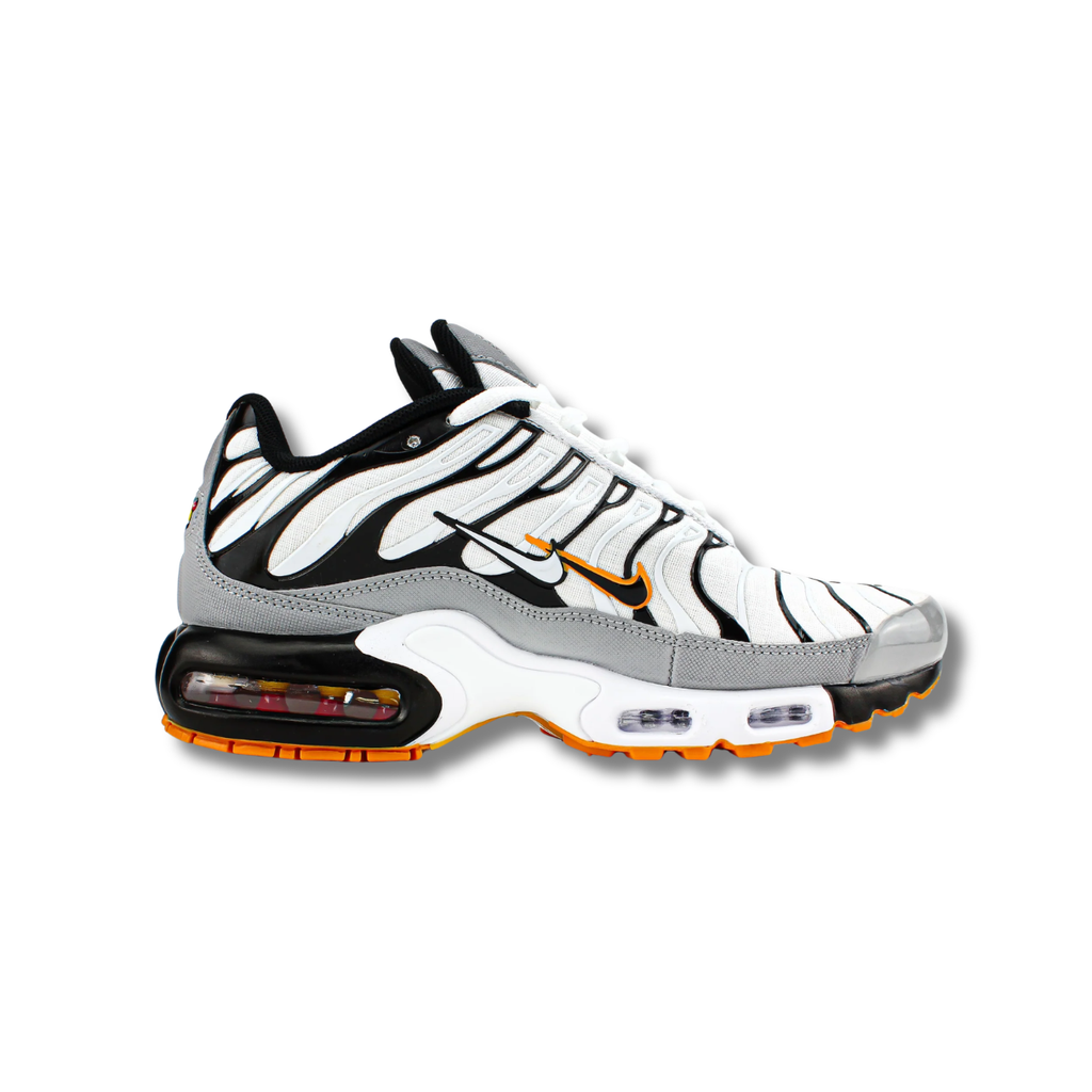 Vintage-Sealed The Hottest Rawest Sneakers & Apparel Clothing Store Around Online. Nike Air Max Plus TN Men's Sneakers – White Black Orange| US Sizes [7-11].