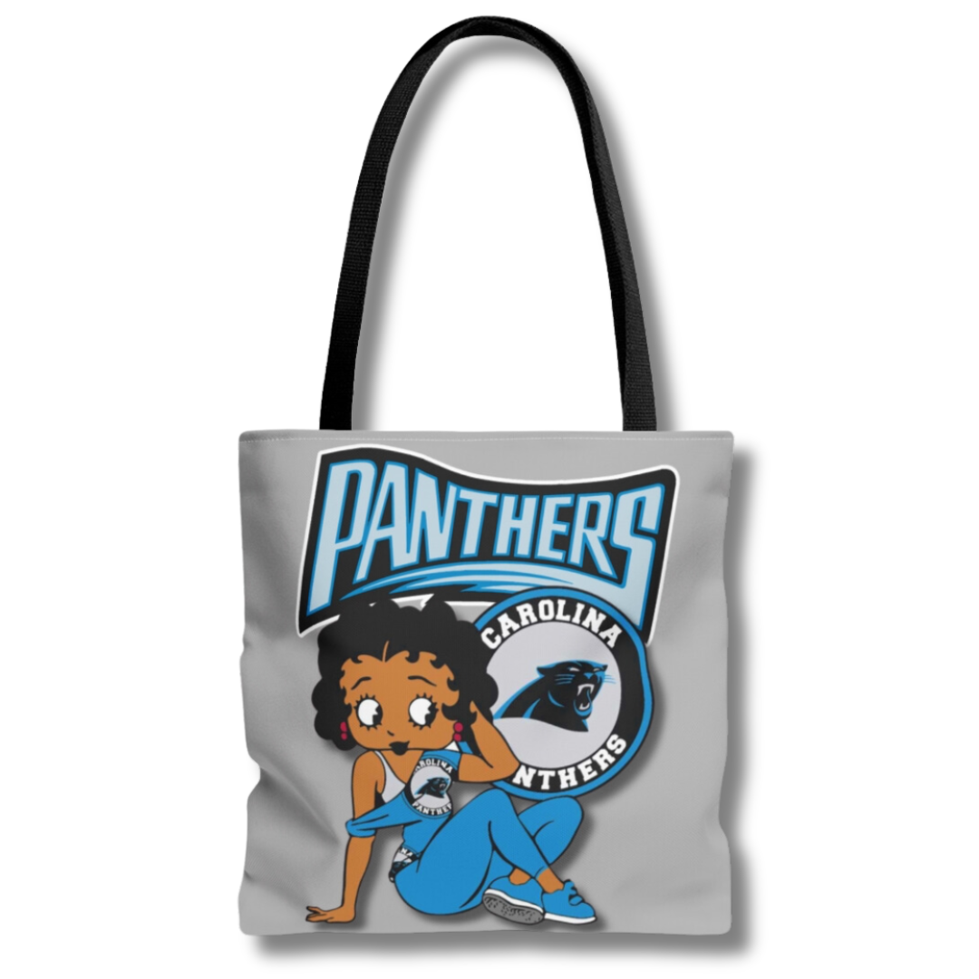 Vintage-Sealed The Hottest Rawest Sneakers & Apparel Clothing Store Around Online. Betty B. (3D) PANTHERS Tote Bag | Brand New Football Fashion Accessory [Gray] US Sizes [One Size].