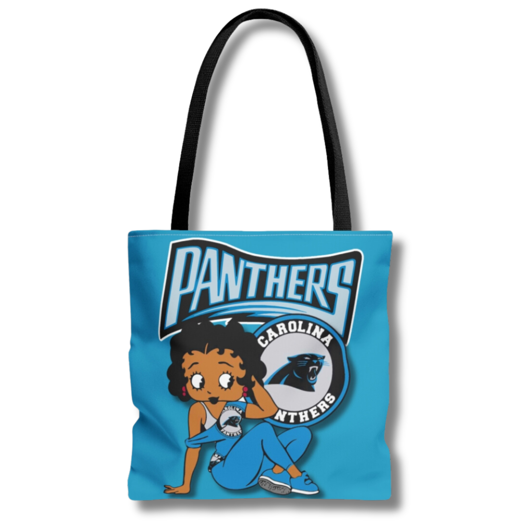 Vintage-Sealed The Hottest Rawest Sneakers & Apparel Clothing Store Around Online. Betty B. (3D) PANTHERS Tote Bag | Brand New Football Fashion Accessory [Turquoise] US Sizes [One Size].
