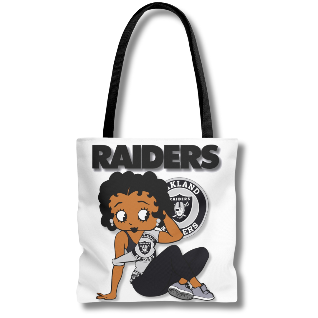 Vintage-Sealed The Hottest Rawest Sneakers & Apparel Clothing Store Around Online. Betty B. (3D) RAIDERS Apparel Tote Bags Football| Brand New Fashion Accessories [White] US Sizes [One Size].