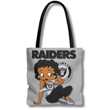 Vintage-Sealed The Hottest Rawest Sneakers & Apparel Clothing Store Around Online. Betty B. (3D) RAIDERS Apparel Tote Bags Football| Brand New Fashion Accessories [Gray] US Sizes [One Size].