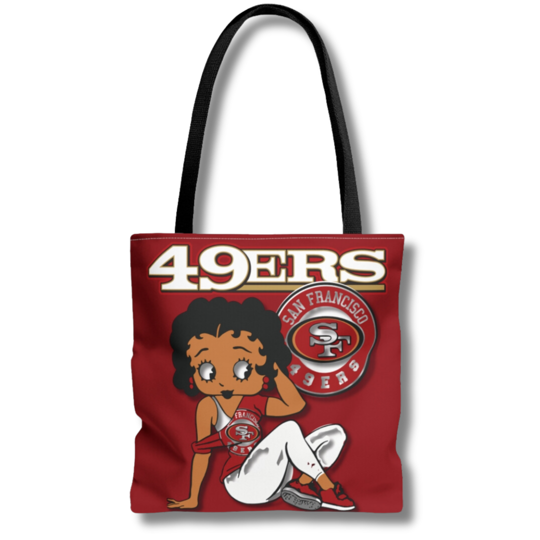 Vintage-Sealed The Hottest Rawest Sneakers & Apparel Clothing Store Around Online. Betty B. (3D) 49ERS Tote Bag | Brand New Football Fashion Accessory [Red] US Sizes [One Size].