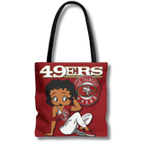 Vintage-Sealed The Hottest Rawest Sneakers & Apparel Clothing Store Around Online. Betty B. (3D) 49ERS Tote Bag | Brand New Football Fashion Accessory [Red] US Sizes [One Size].