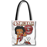 Vintage-Sealed The Hottest Rawest Sneakers & Apparel Clothing Store Around Online. Betty B. (3D) 49ERS Tote Bag | Brand New Football Fashion Accessory [White] US Sizes [One Size].