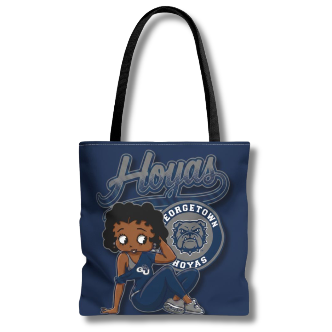 Vintage-Sealed The Hottest Rawest Sneakers & Apparel Clothing Store Around Online. Betty B. HOYAS Tote Bag | Women's Basketball Carryall Fan Bags [BLUE] US Sizes [One Size].