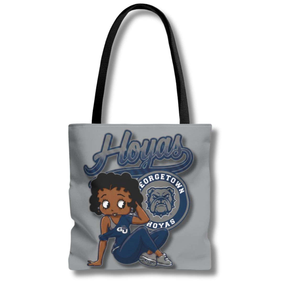 Vintage-Sealed The Hottest Rawest Sneakers & Apparel Clothing Store Around Online. Betty B. HOYAS Tote Bag | Women's Basketball Carryall Fan Bags [GRAY] US Sizes [One Size].