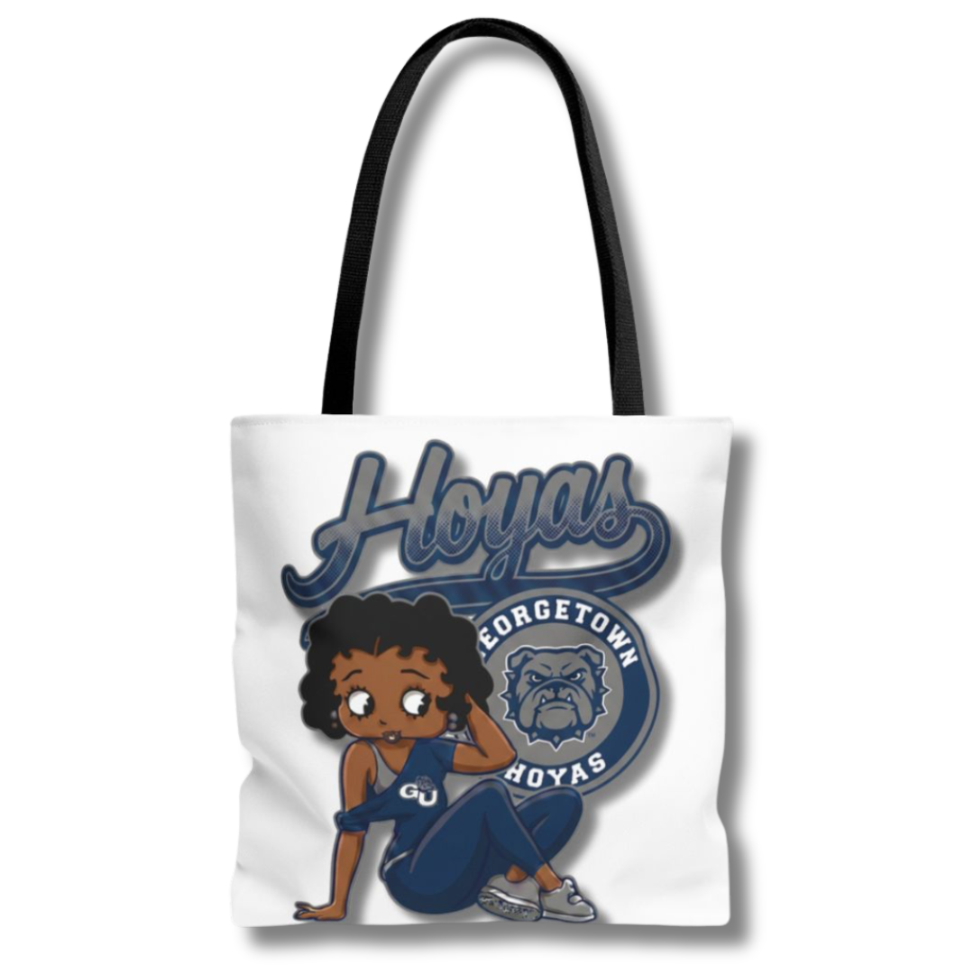 Vintage-Sealed The Hottest Rawest Sneakers & Apparel Clothing Store Around Online. Betty B. HOYAS Tote Bag | Women's Basketball Carryall Fan Bags [WHITE] US Sizes [One Size].