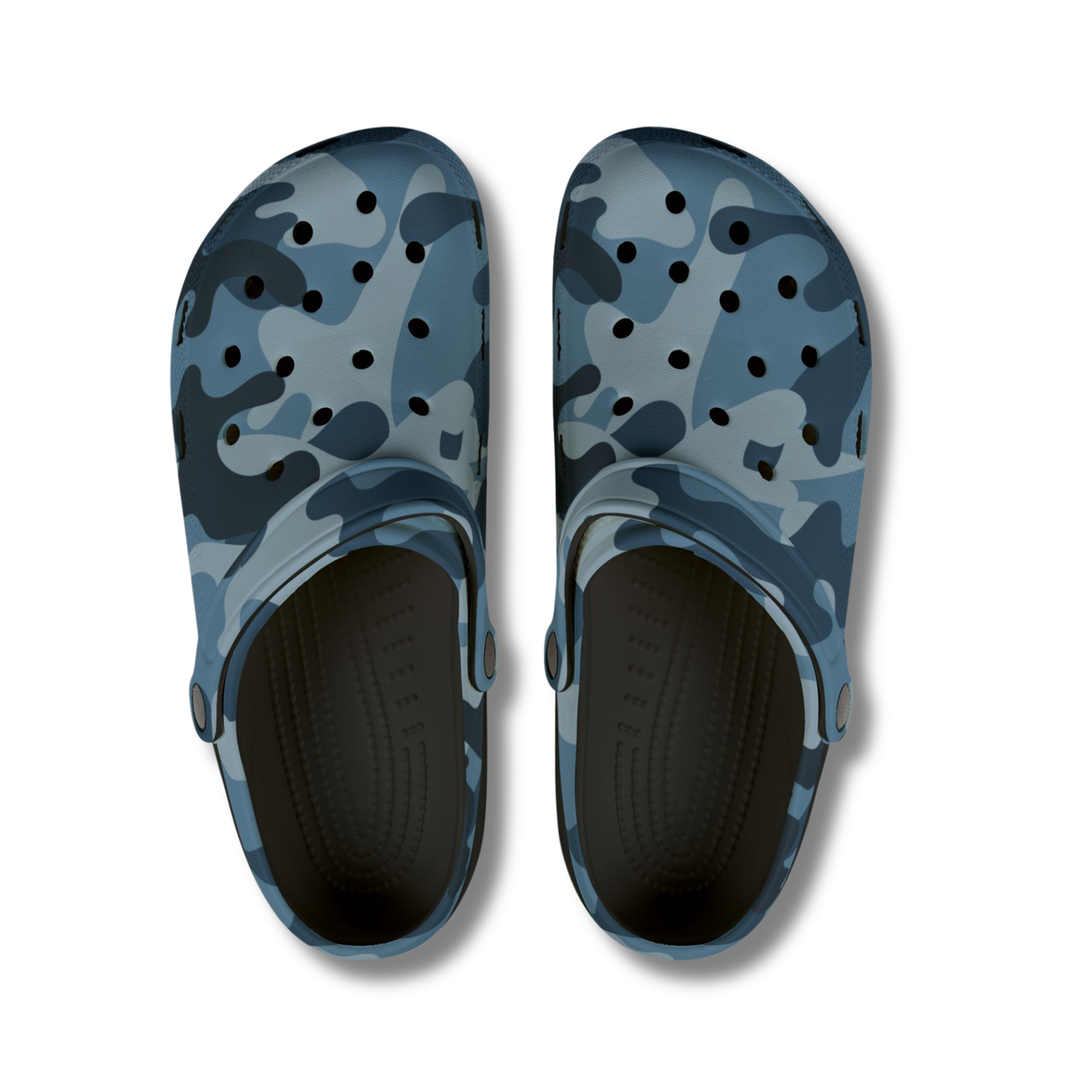 Vintage-Sealed The Hottest Rawest Sneakers & Apparel Clothing Store Around Online. CAMOUFLAGE Men's Clogs | Bold Military-Inspired Fashion Footwear [BLUE] US Sizes [6-12].