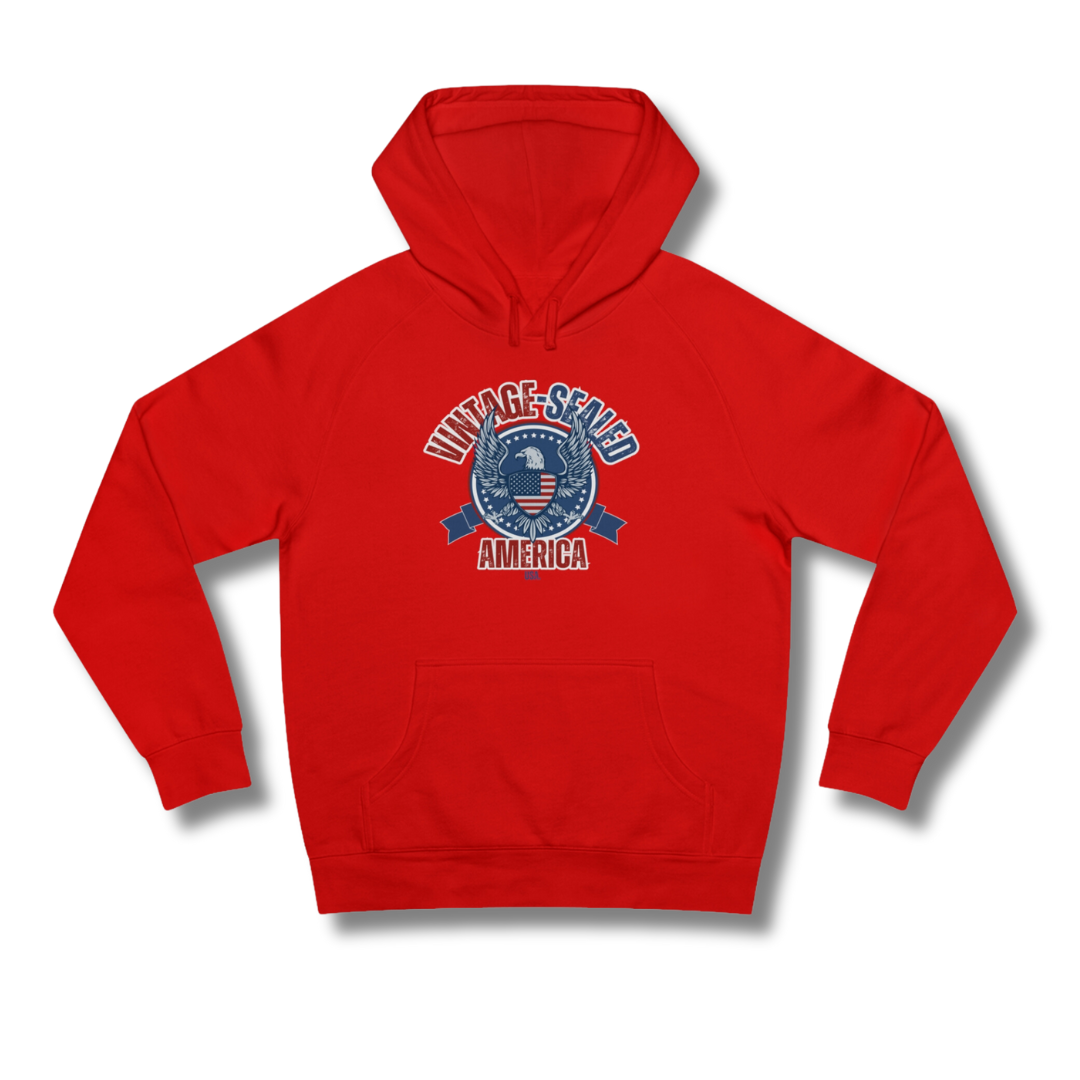 Vintage-Sealed The Hottest Rawest Sneakers & Apparel Clothing Store Around Online. VINTAGE-SEALED “AMERICA” USA Apparel Collection — Women’s Hoodie Pullover
[Red] US Sizes [S-2XL].