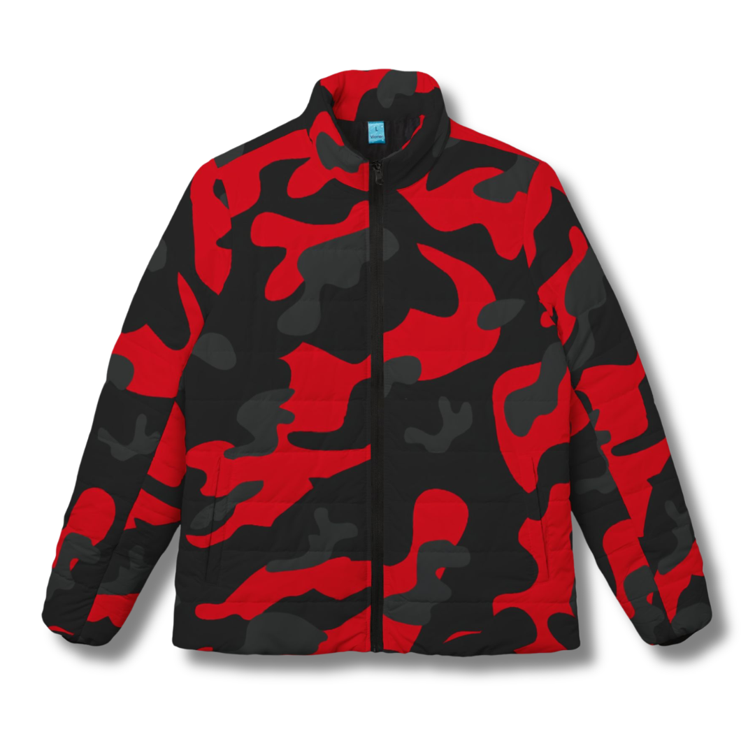 Vintage-Sealed The Hottest Rawest Sneakers & Apparel Clothing Store Around Online. Camouflage Women’s Military-Inspired Puffer Jacket | Cozy Quilted Streetwear | Fashion Jacket | Brand New [RED] US Size [XS-XL].