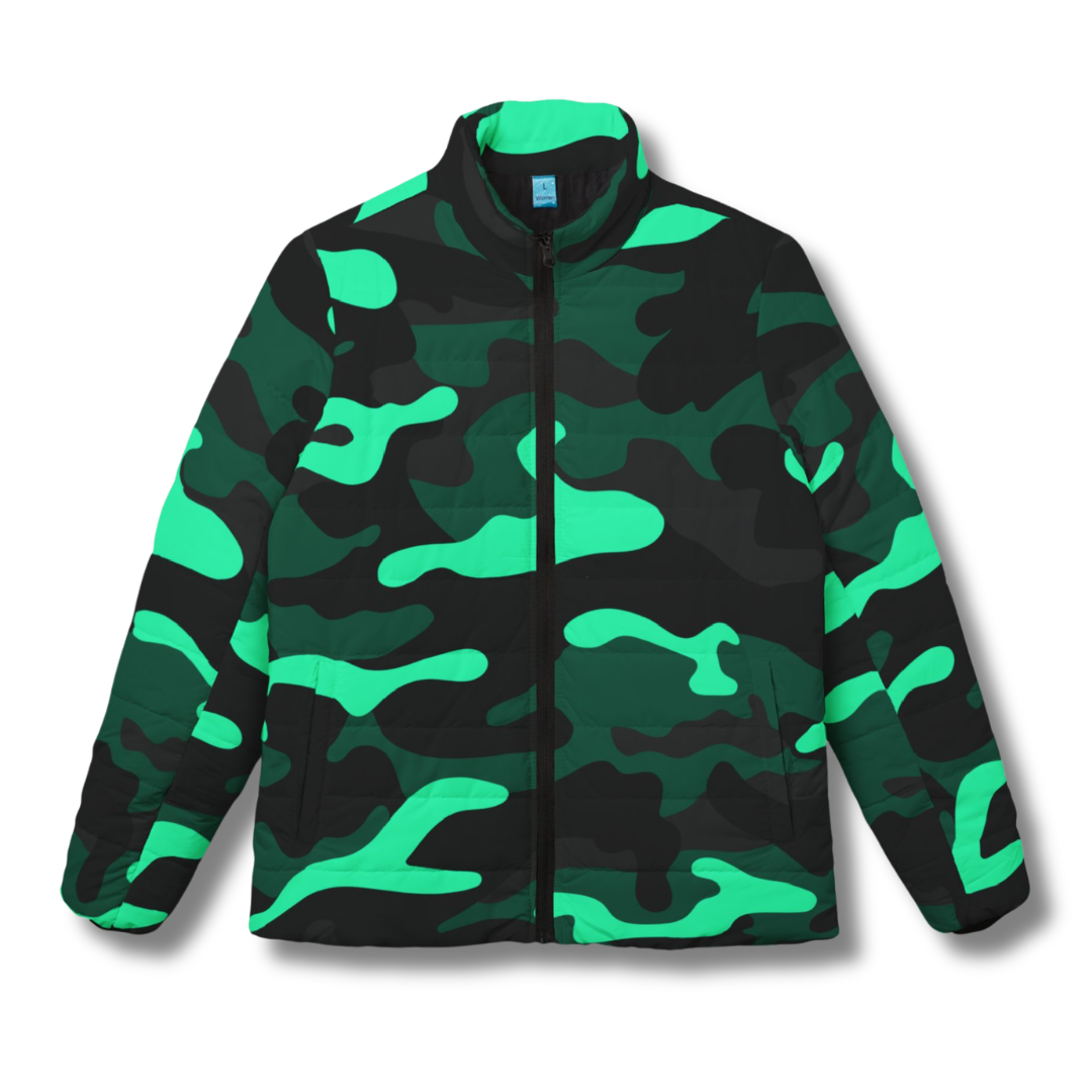 Vintage-Sealed The Hottest Rawest Sneakers & Apparel Clothing Store Around Online. Camouflage Women’s Military-Inspired Puffer Jacket | Cozy Quilted Streetwear | Fashion Jacket | Brand New [TURQUOISE] US Size [XS-XL].