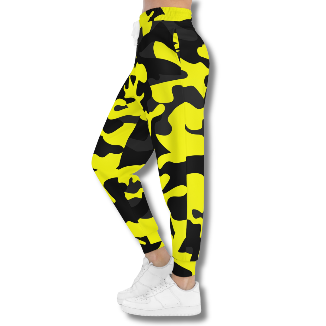 Vintage-Sealed The Hottest Rawest Sneakers & Apparel Clothing Store Around Online. CAMO Women’s Jogging Pants – Bold Camouflage Streetwear Style [YELLOW] US Sizes [S-XL].