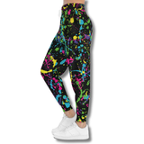 Vintage-Sealed The Hottest Rawest Sneakers & Apparel Clothing Store Around Online. PAINT SPLASH Women’s Joggers – Colorful Artistic Print Casual Pants [Black] US Sizes [S-XL].