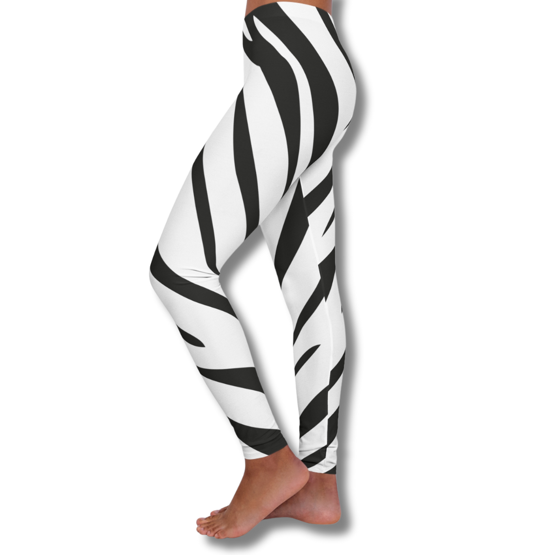 Vintage-Sealed The Hottest Rawest Sneakers & Apparel Clothing Store Around Online.Tiger Stripe Leggings | Women's Vintage-Sealed Activewear [White] US Sizes [S-2XL].