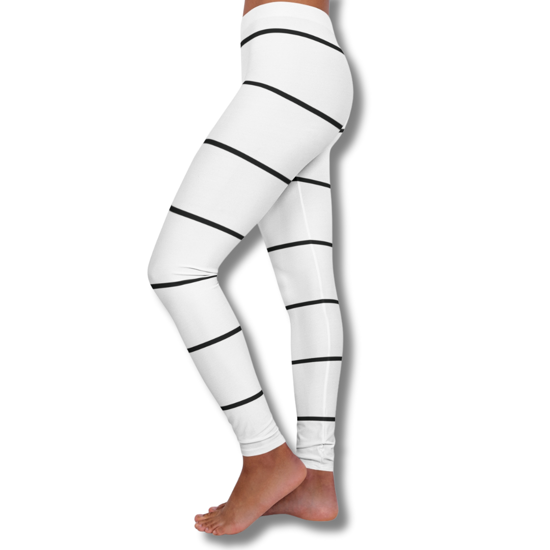 Vintage-Sealed The Hottest Rawest Sneakers & Apparel Clothing Store Around Online. Wide Stripes Apparel Leggings| Brand New Women's Fashion [White] US Sizes [S-XL].