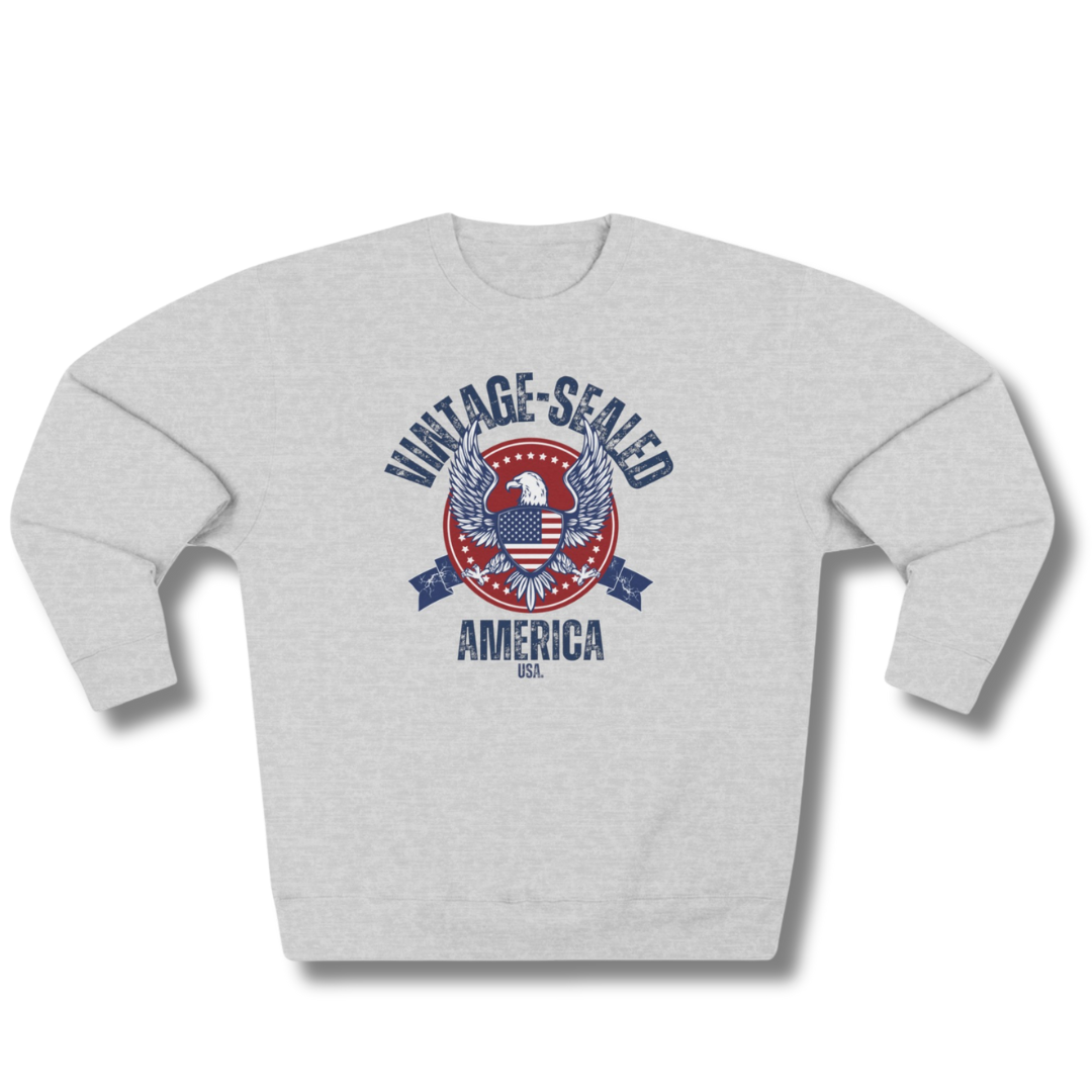 Vintage-Sealed The Hottest Rawest Sneakers & Apparel Clothing Store Around Online. VINTAGE-SEALED “AMERICA” USA Apparel Collection — Women’s Sweatshirts & Long Sleeves
[Gray] US Sizes [S-2XL].