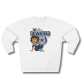 Vintage-Sealed The Hottest Rawest Sneakers & Apparel Clothing Store Around Online. Betty B. COWBOYS (3D) Women’s Sweatshirt – Cozy Comfort Meets Game Day Pride [White] US Sizes [S-2XL].