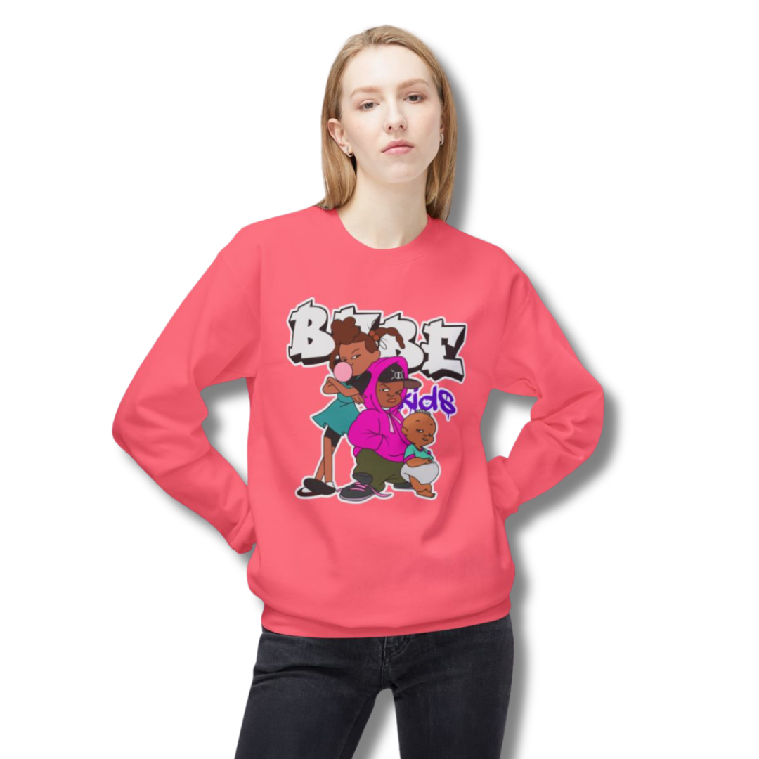 Vintage-Sealed The Hottest Rawest Sneakers & Apparel Clothing Store Around Online. BABE KIDS Crewneck Sweatshirt — Urban Cartoon Graphic | Long Sleeve Casual Streetwear
[PINK] US Sizes [S-2XL].