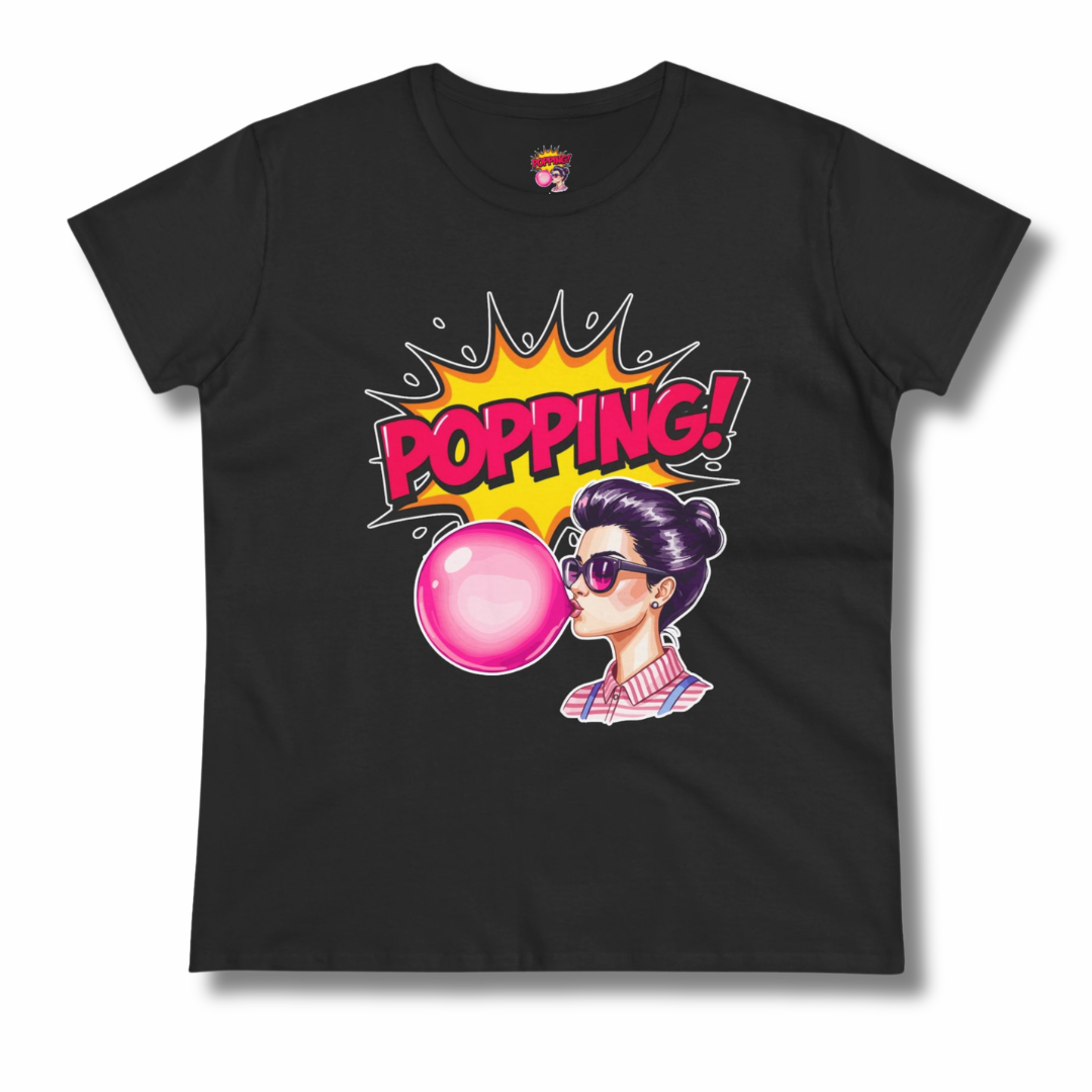 Vintage-Sealed The Hottest Rawest Sneakers & Apparel Clothing Store Around Online. Vintage-Sealed Women’s POPPING Graphic T-Shirt | Vintage-Inspired Cotton Tee [BLACK] US Sizes [S-2XL].