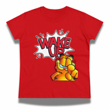 Vintage-Sealed The Hottest Rawest Sneakers & Apparel Clothing Store Around Online. GARFIELD "WAKE UP" Women's T-Shirt | Short Sleeve Graphic Tee | Brand New [Red] US Sizes [S-2XL].